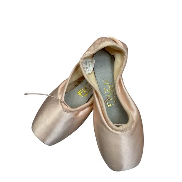Fuzi Shank 36 C Ballet Pointe Shoes Pink 2 Set - Picture 3 of 9
